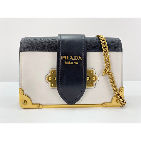 PRADA Kaye Shoulder Bag leather white WS33345