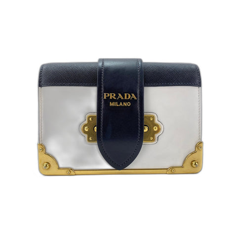 PRADA Kaye Shoulder Bag leather white WS33345