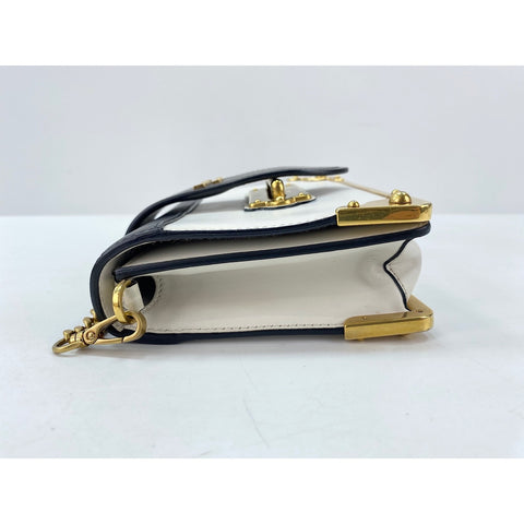 PRADA Kaye Shoulder Bag leather white WS33345