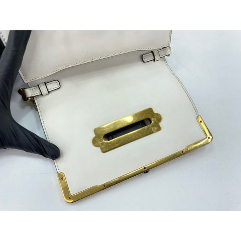 PRADA Kaye Shoulder Bag leather white WS33345