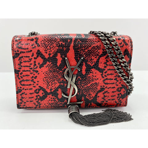 YVES SAINT LAURENT Monogram Kate Shoulder Bag leather Red WS33347