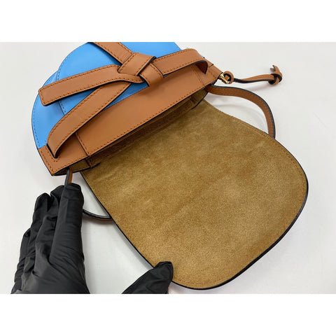 LOEWE Mini gate bag Shoulder Bag leather Brown WS33348