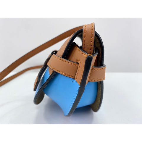 LOEWE Mini gate bag Shoulder Bag leather Brown WS33348