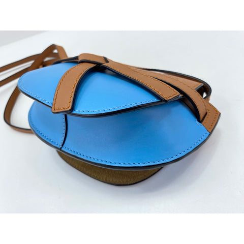 LOEWE Mini gate bag Shoulder Bag leather Brown WS33348