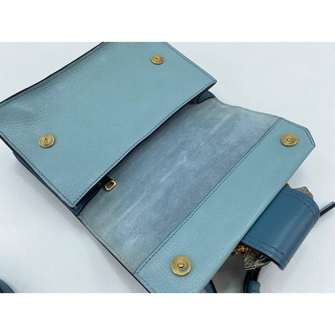 Miu Miu Mew Lady Shoulder Bag leather blue WS33349