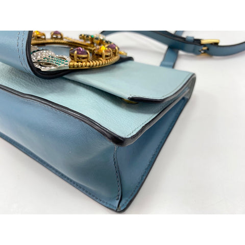 Miu Miu Mew Lady Shoulder Bag leather blue WS33349