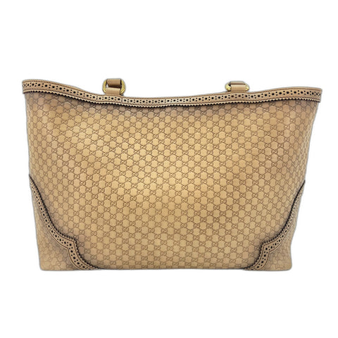 GUCCI Micro Guccisima Tote Bag leather Brown WS33350
