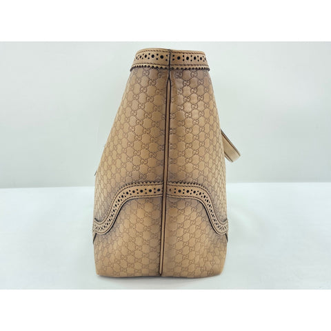 GUCCI Micro Guccisima Tote Bag leather Brown WS33350