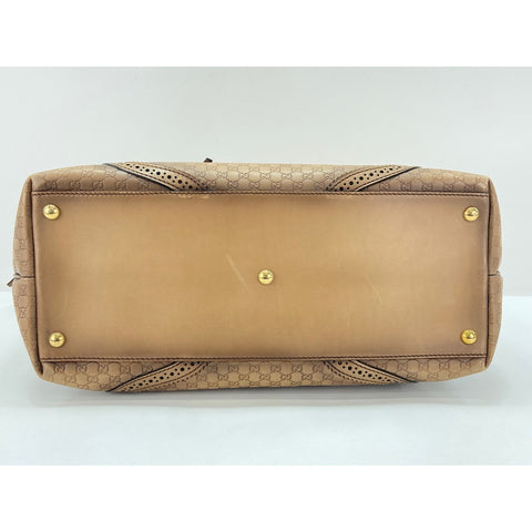 GUCCI Micro Guccisima Tote Bag leather Brown WS33350