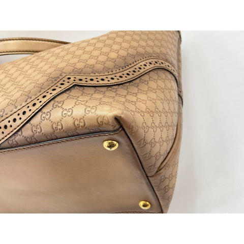 GUCCI Micro Guccisima Tote Bag leather Brown WS33350