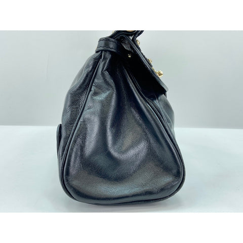 FENDI Bolsa Handbag leather black WS33351