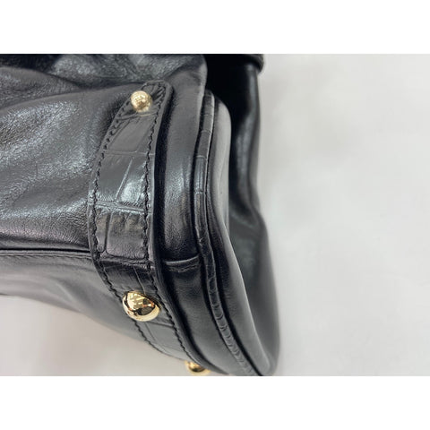 FENDI Bolsa Handbag leather black WS33351