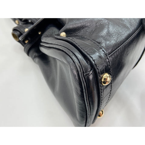 FENDI Bolsa Handbag leather black WS33351