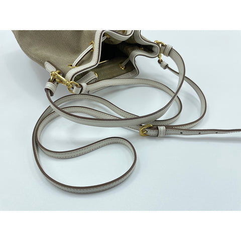 PRADA purse Shoulder Bag canvas beige WS33352