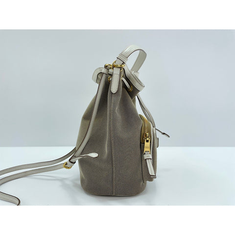 PRADA purse Shoulder Bag canvas beige WS33352