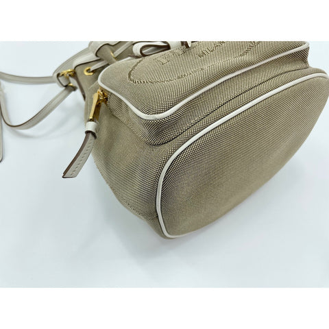 PRADA purse Shoulder Bag canvas beige WS33352