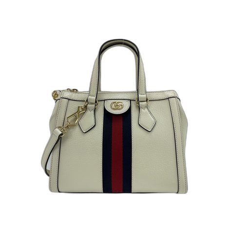 GUCCI Ofidia Shoulder Bag leather white WS33354
