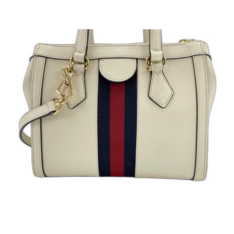 GUCCI Ofidia Shoulder Bag leather white WS33354