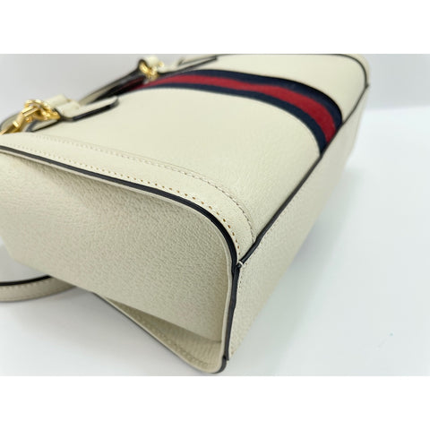 GUCCI Ofidia Shoulder Bag leather white WS33354
