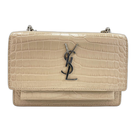 YVES SAINT LAURENT Sunset Shoulder Bag beige WS33360