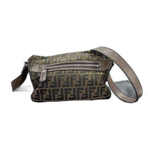 FENDI Zucca Shoulder Bag canvas Brown WS33361