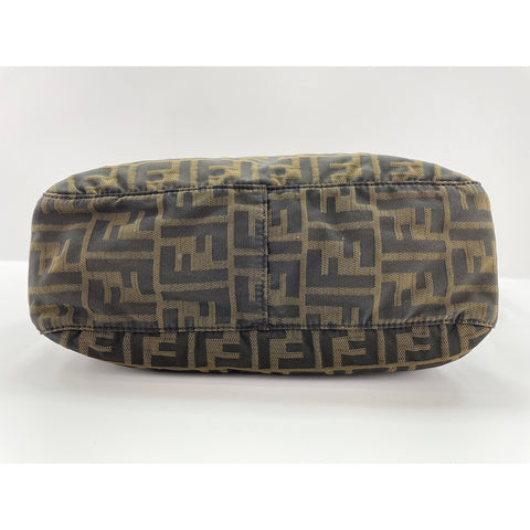 FENDI Zucca Shoulder Bag canvas Brown WS33361