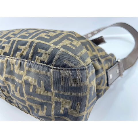 FENDI Zucca Shoulder Bag canvas Brown WS33361