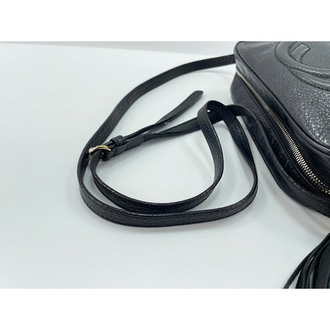 GUCCI Soho Shoulder Bag leather black WS33362