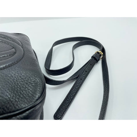 GUCCI Soho Shoulder Bag leather black WS33362