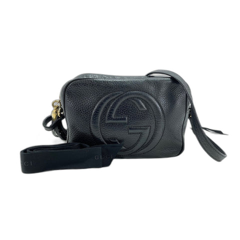 GUCCI Soho Shoulder Bag leather black WS33362