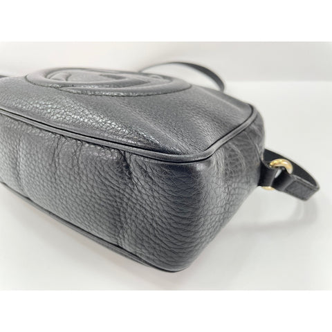 GUCCI Soho Shoulder Bag leather black WS33362