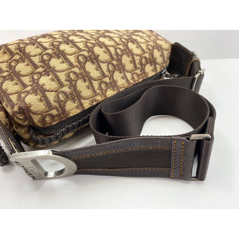 Christian Dior Trotter Shoulder Bag canvas Brown WS33363