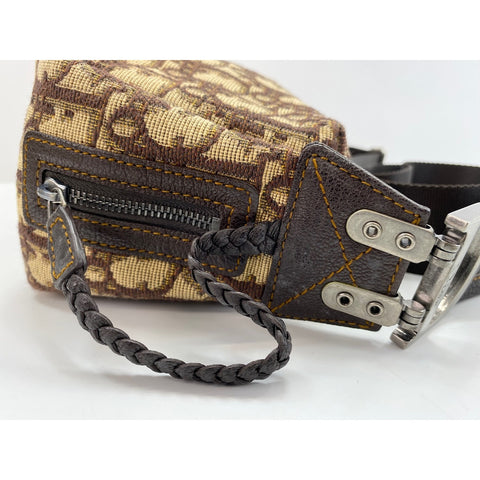 Christian Dior Trotter Shoulder Bag canvas Brown WS33363