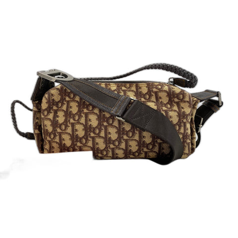 Christian Dior Trotter Shoulder Bag canvas Brown WS33363