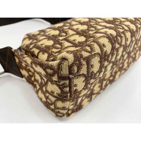 Christian Dior Trotter Shoulder Bag canvas Brown WS33363