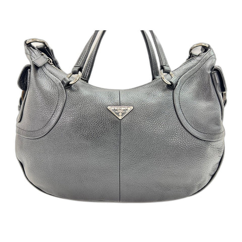 PRADA Handbag leather black WS33364