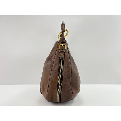 PRADA Handbag leather Brown WS33366