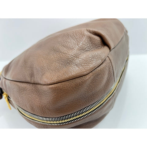 PRADA Handbag leather Brown WS33366