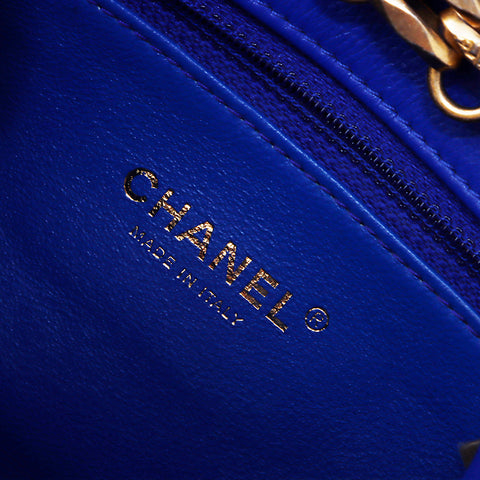 Chanel Coco Mark Matelasse V-stitch No. 27 Shoulder Bag Blue WS3336