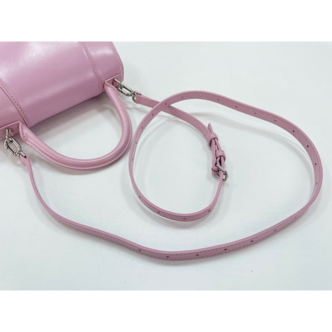 BALENCIAGA Hour glass Handbag leather pink WS33370
