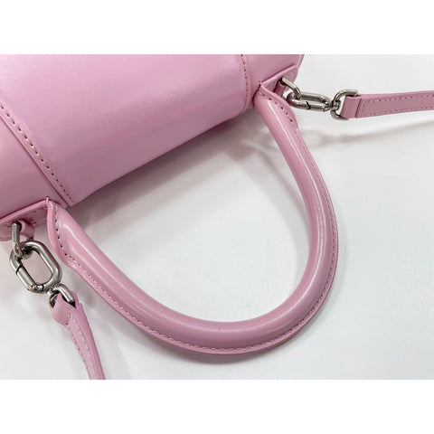 BALENCIAGA Hour glass Handbag leather pink WS33370
