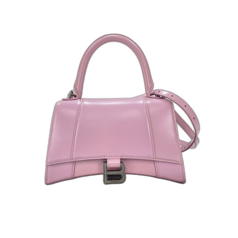 BALENCIAGA Hour glass Handbag leather pink WS33370