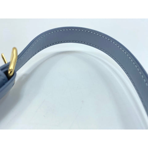 CELINE Shoulder Bag leather blue WS33371