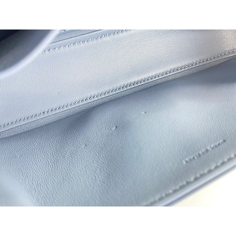 CELINE Shoulder Bag leather blue WS33371