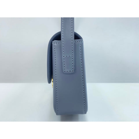 CELINE Shoulder Bag leather blue WS33371
