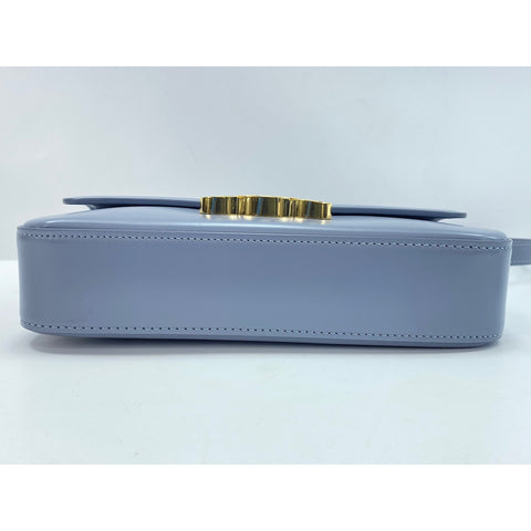 CELINE Shoulder Bag leather blue WS33371