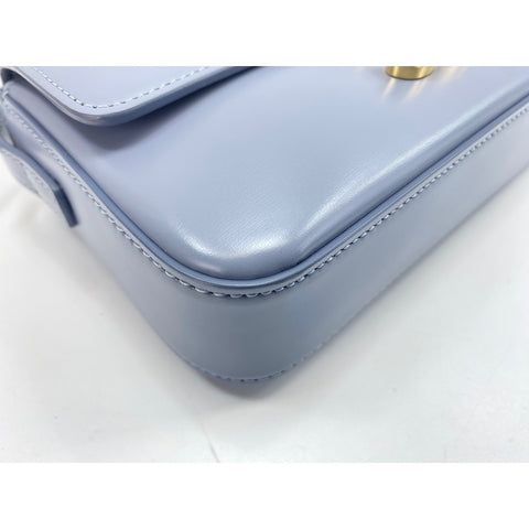 CELINE Shoulder Bag leather blue WS33371