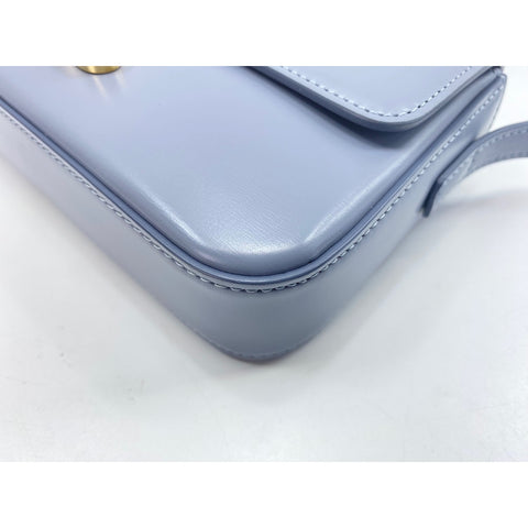 CELINE Shoulder Bag leather blue WS33371