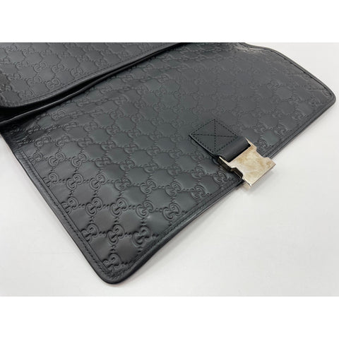 GUCCI Guccisima Shoulder Bag leather black WS33375