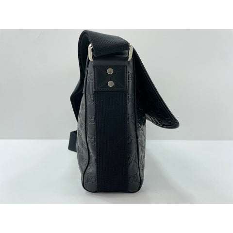 GUCCI Guccisima Shoulder Bag leather black WS33375